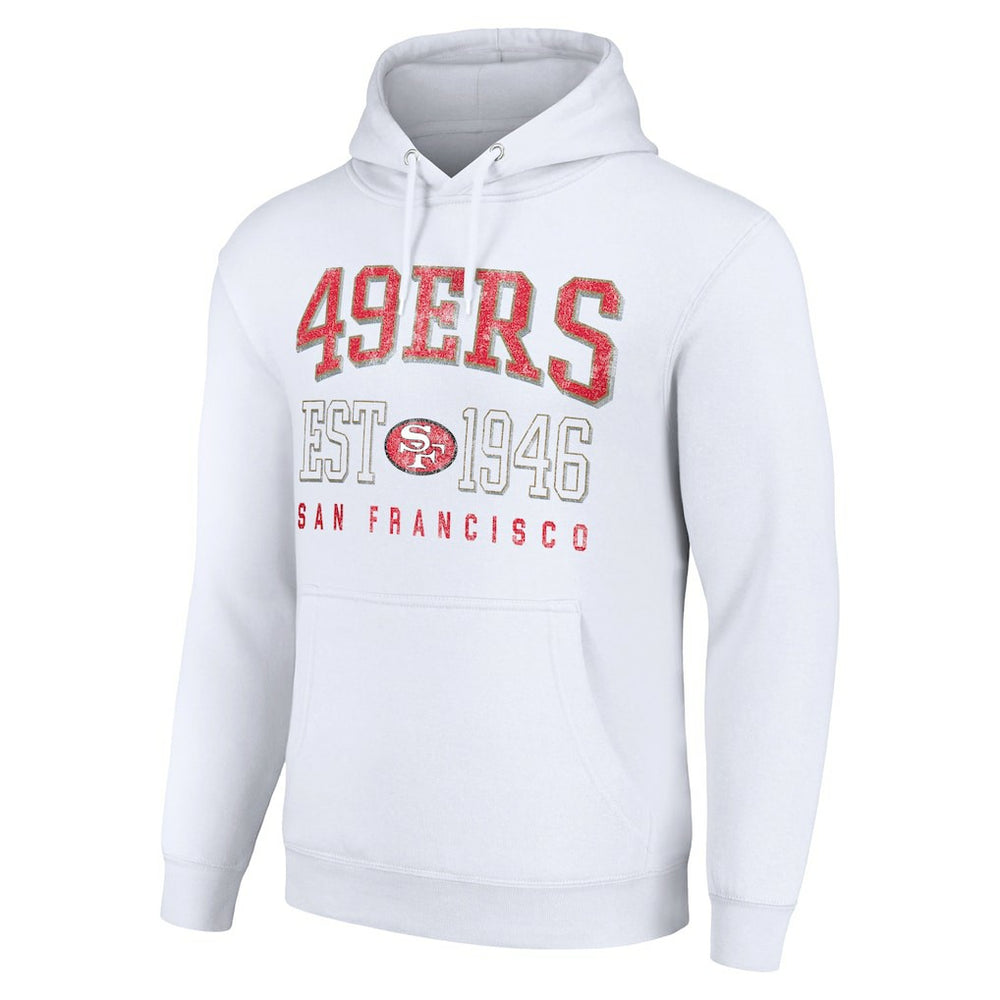 San Francisco 49ers Starter Unisex Throwback Logo Pullover Hoodie - White for sale