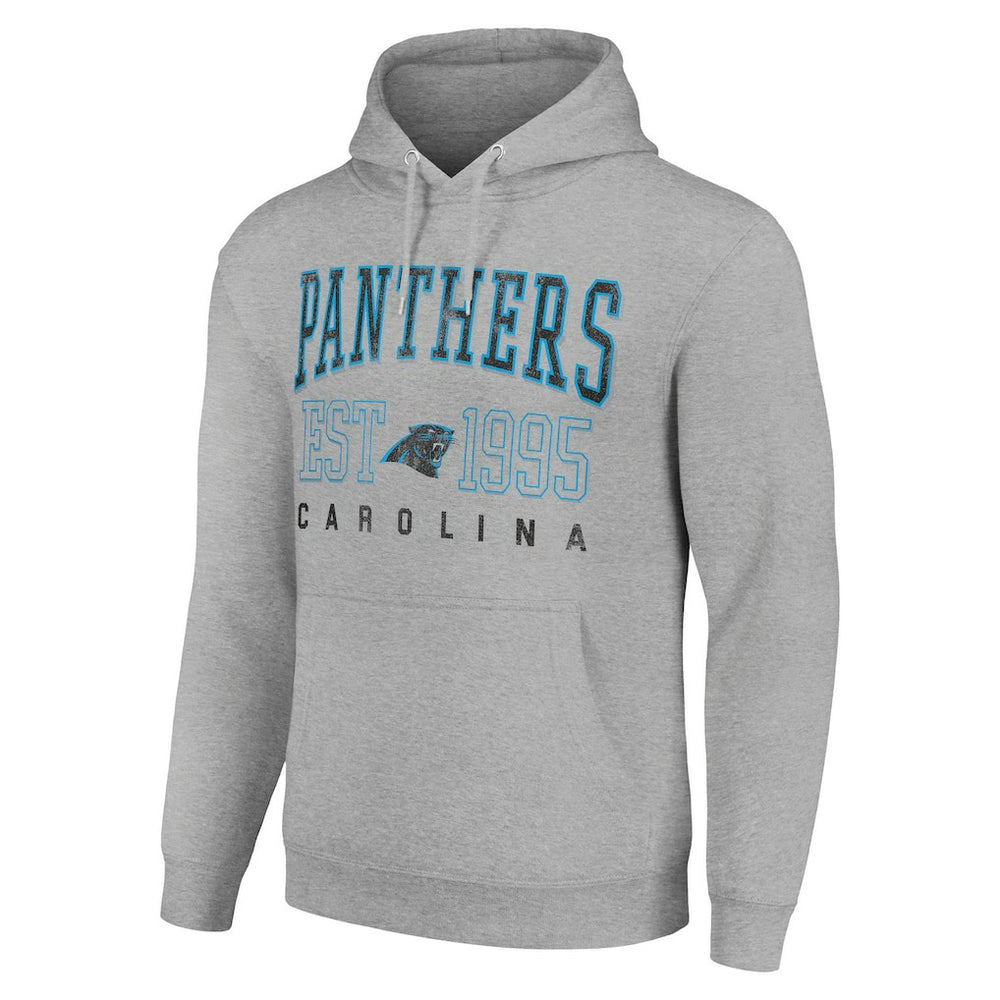 Carolina Panthers Starter Unisex Throwback Logo Pullover Hoodie - Heather Gray for sale