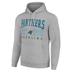 Carolina Panthers Starter Unisex Throwback Logo Pullover Hoodie - Heather Gray for sale