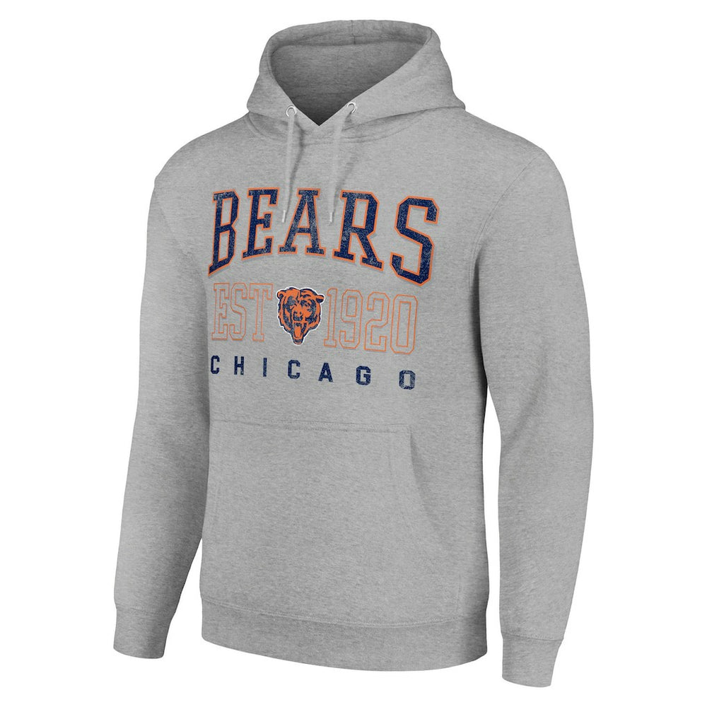 Chicago Bears Starter Unisex Throwback Logo Pullover Hoodie - Heather Gray on sale