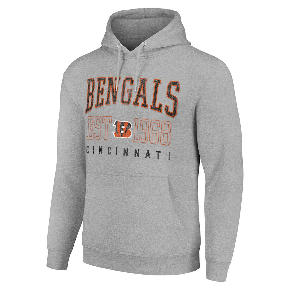 Cincinnati Bengals Starter Unisex Throwback Logo Pullover Hoodie - Heather Gray on sale