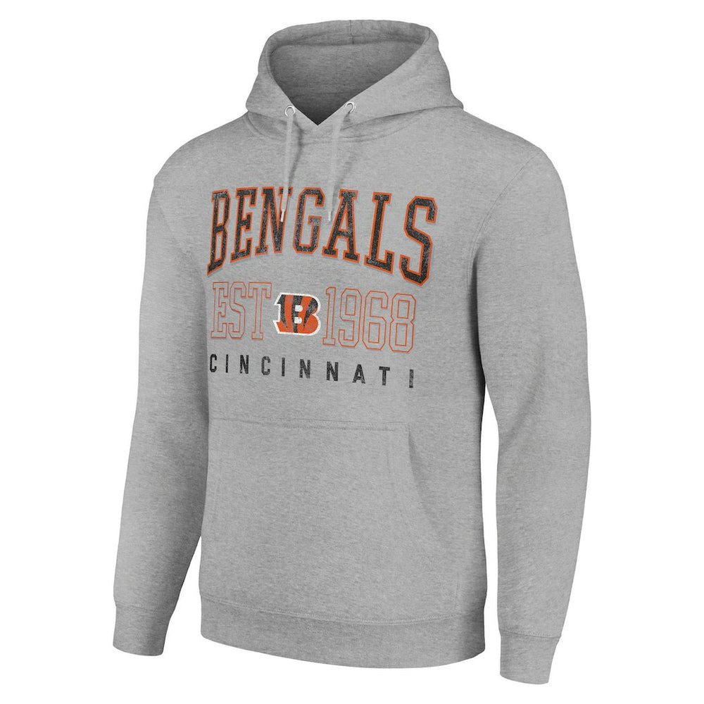 Cincinnati Bengals Starter Unisex Throwback Logo Pullover Hoodie - Heather Gray on sale