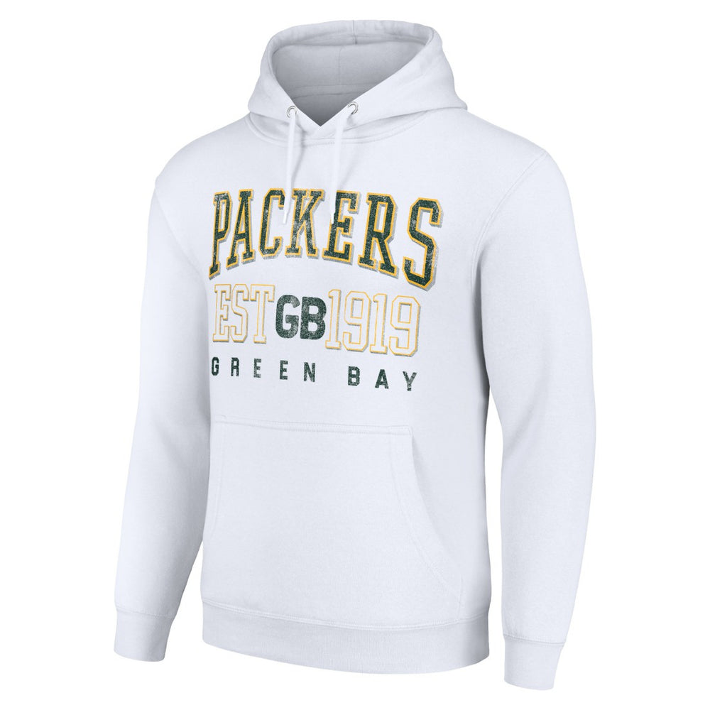 Green Bay Packers Starter Unisex Throwback Logo Pullover Hoodie - White on sale