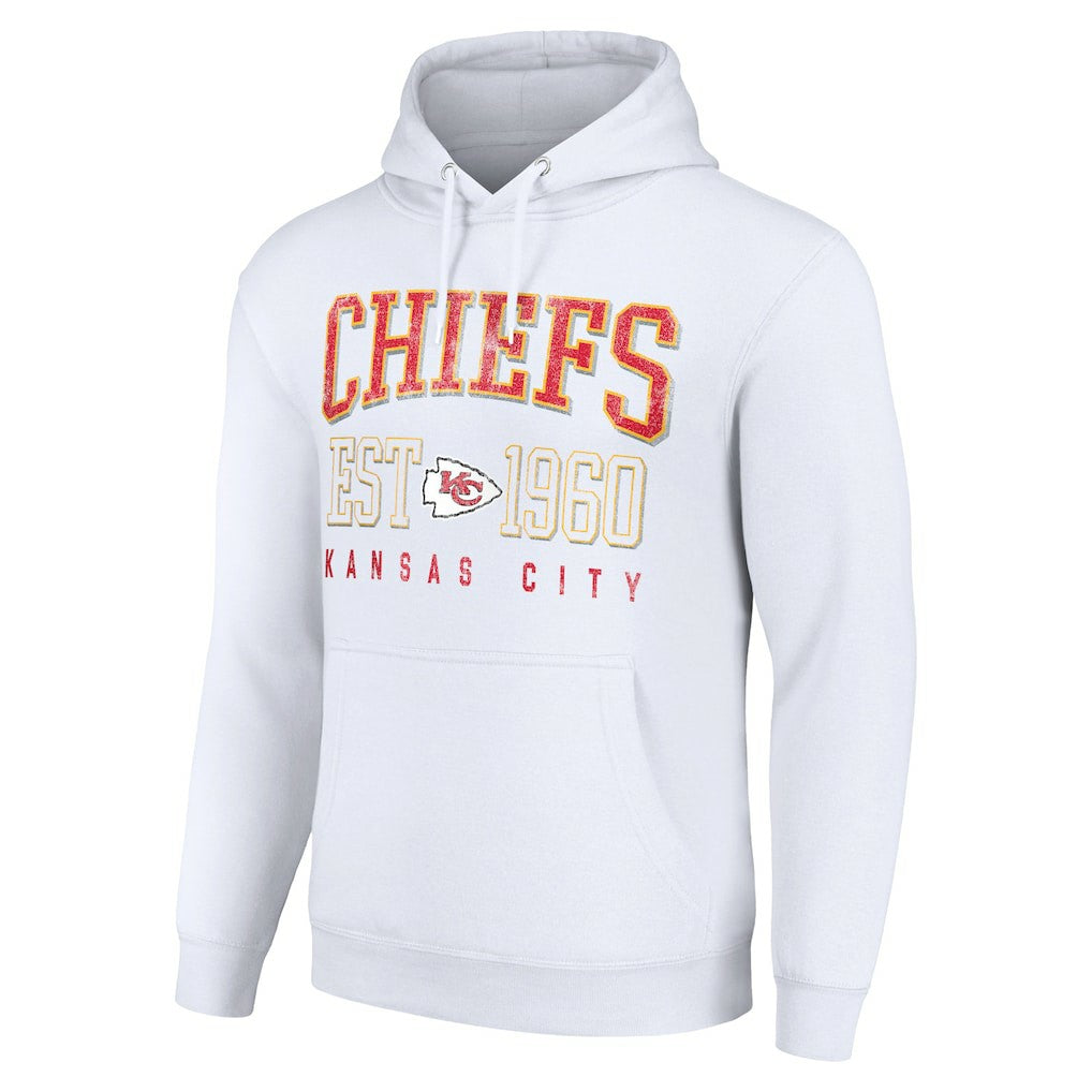 Kansas City Chiefs Starter Unisex Throwback Logo Pullover Hoodie - White outlet