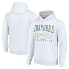 Los Angeles Chargers Starter Unisex Throwback Logo Pullover Hoodie - White cheap