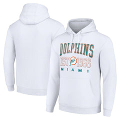 Miami Dolphins Starter Unisex Throwback Logo Pullover Hoodie - White for sale