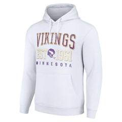 Minnesota Vikings Starter Unisex Throwback Logo Pullover Hoodie - White discount