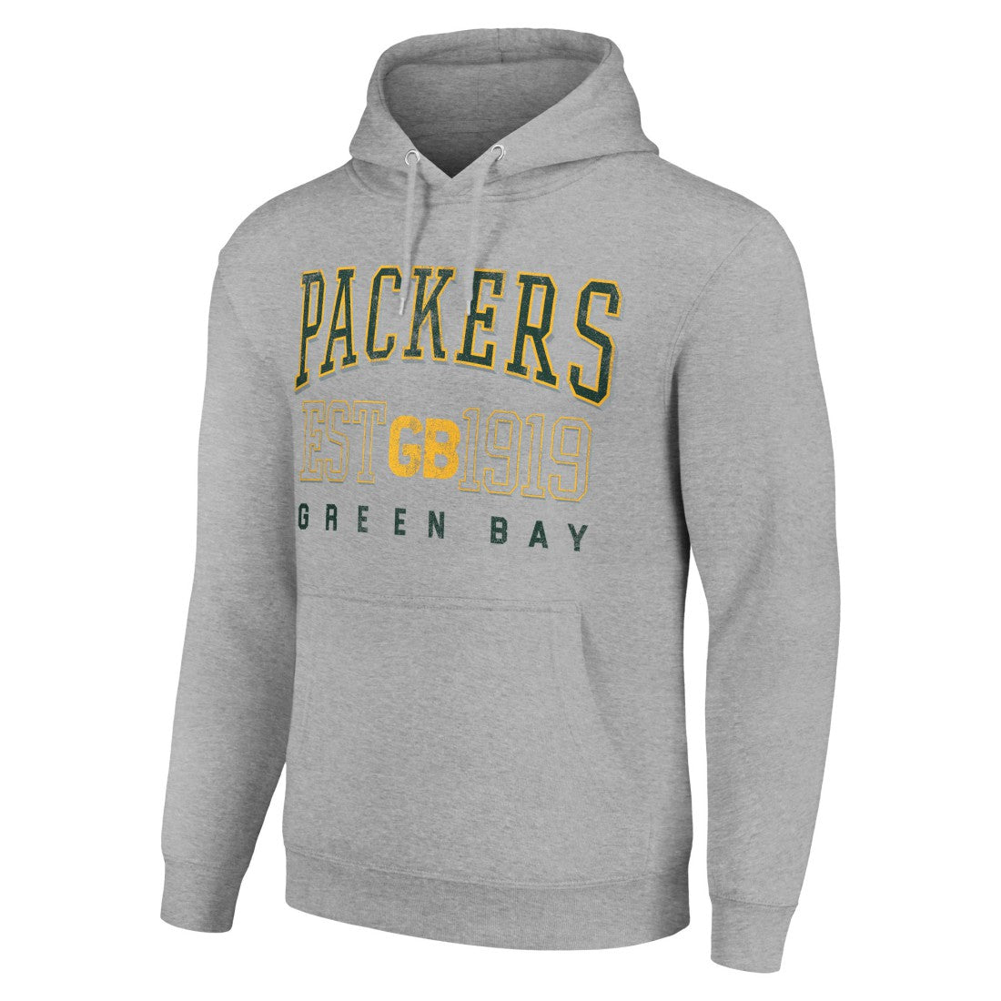 Green Bay Packers Starter Unisex Throwback Logo Pullover Hoodie - Heather Gray for sale