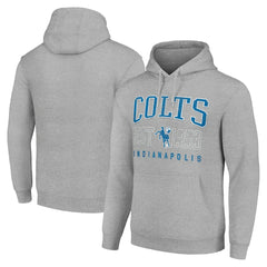 Indianapolis Colts Starter Unisex Throwback Logo Pullover Hoodie - Heather Gray for sale