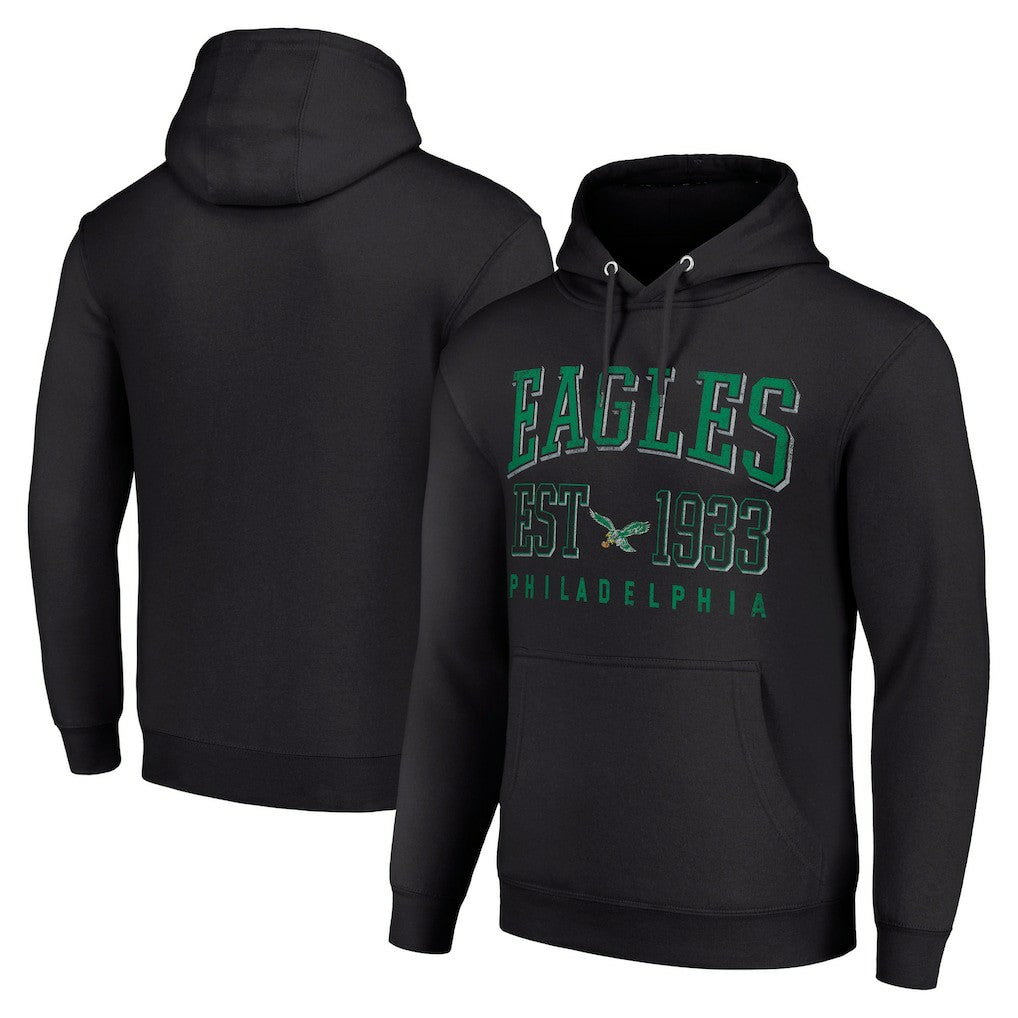 Philadelphia Eagles Starter Unisex Throwback Logo Pullover Hoodie - Black for sale