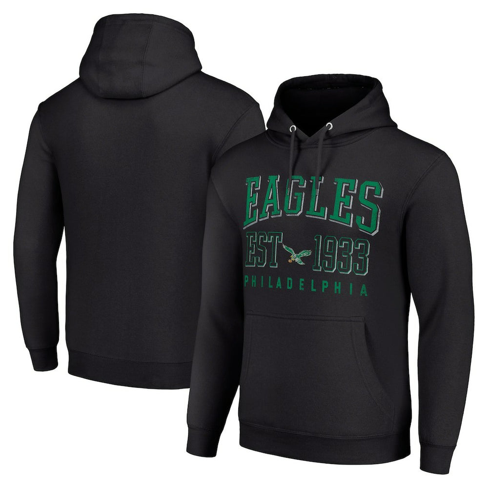 Philadelphia Eagles Starter Unisex Throwback Logo Pullover Hoodie - Black for sale