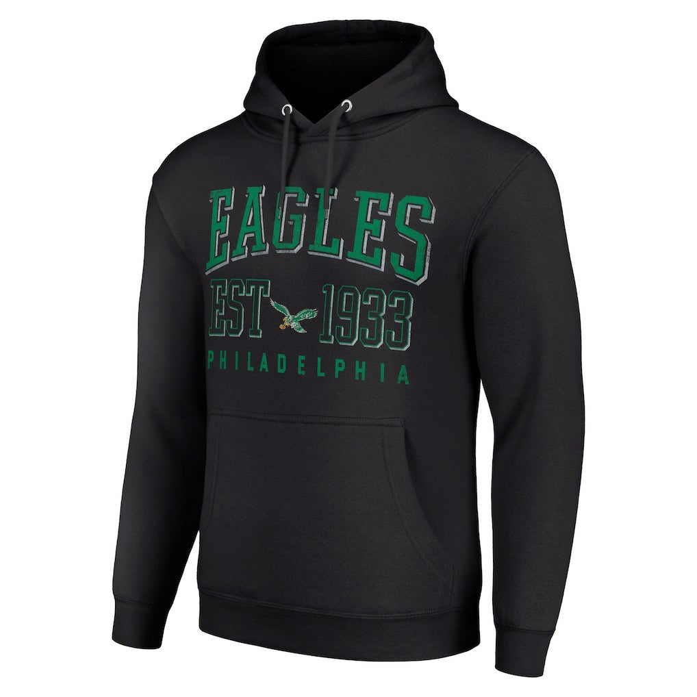 Philadelphia Eagles Starter Unisex Throwback Logo Pullover Hoodie - Black for sale