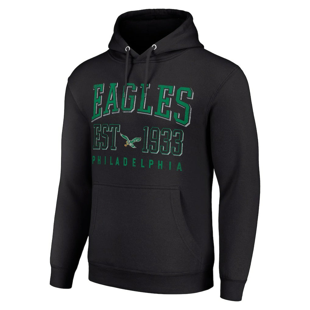 Philadelphia Eagles Starter Unisex Throwback Logo Pullover Hoodie - Black for sale