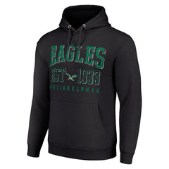 Philadelphia Eagles Starter Unisex Throwback Logo Pullover Hoodie - Black for sale