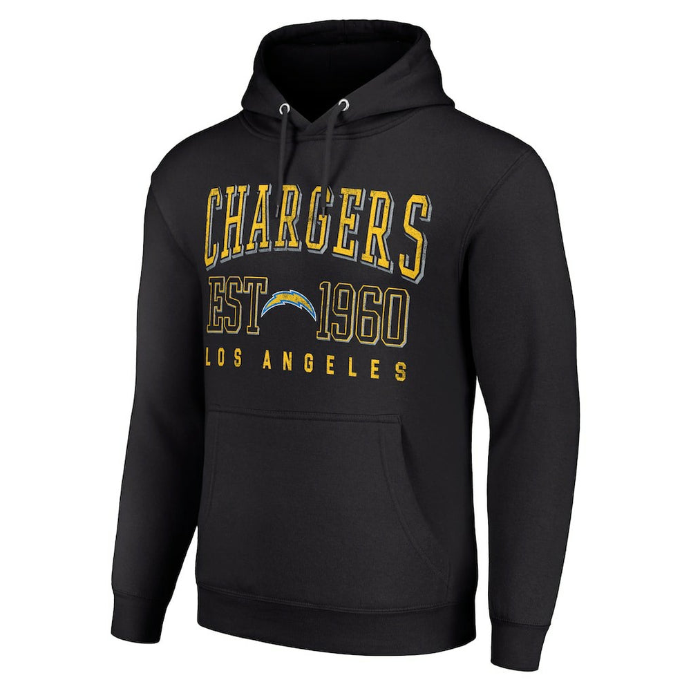 Los Angeles Chargers Starter Unisex Throwback Logo Pullover Hoodie - Black cheap