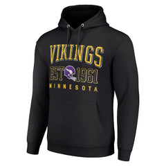 Minnesota Vikings Starter Unisex Throwback Logo Pullover Hoodie - Black outlet