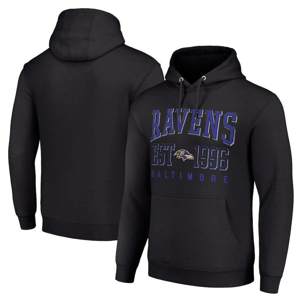 Baltimore Ravens Starter Unisex Throwback Logo Pullover Hoodie - Black sale