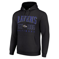 Baltimore Ravens Starter Unisex Throwback Logo Pullover Hoodie - Black sale