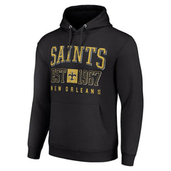New Orleans Saints Starter Unisex Throwback Logo Pullover Hoodie - Black cheap