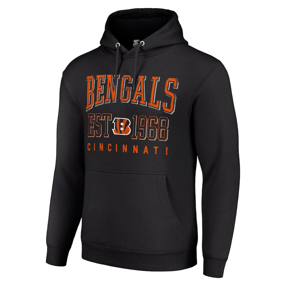 Cincinnati Bengals Starter Unisex Throwback Logo Pullover Hoodie - Black for sale