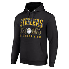 Pittsburgh Steelers Starter Unisex Throwback Logo Pullover Hoodie - Black on sale