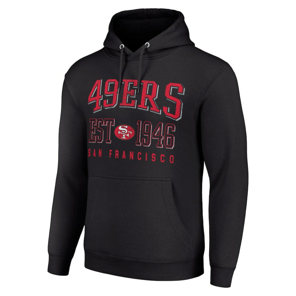 San Francisco 49ers Starter Unisex Throwback Logo Pullover Hoodie - Black sale