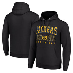 Green Bay Packers Starter Unisex Throwback Logo Pullover Hoodie - Black for sale