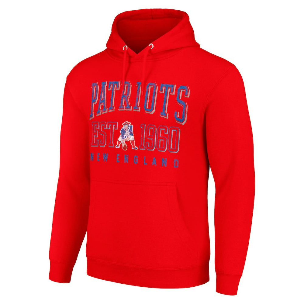 New England Patriots Starter Unisex Throwback Logo Pullover Hoodie - Red discount