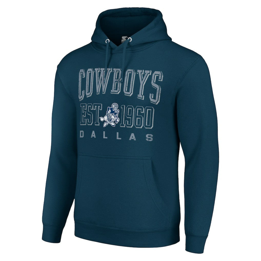 Dallas Cowboys Starter Unisex Throwback Logo Pullover Hoodie - Navy sale