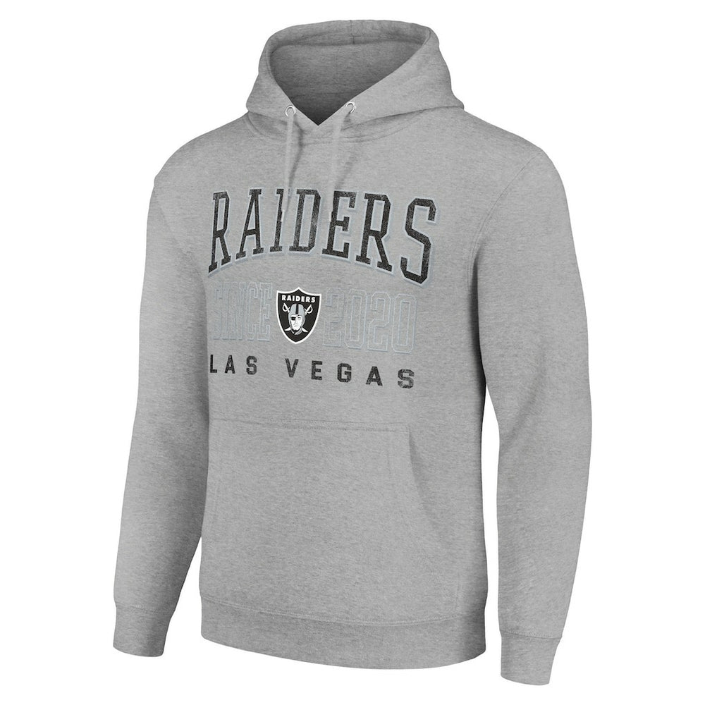 Las Vegas Raiders Starter Unisex Throwback Logo Pullover Hoodie - Heather Gray outlet