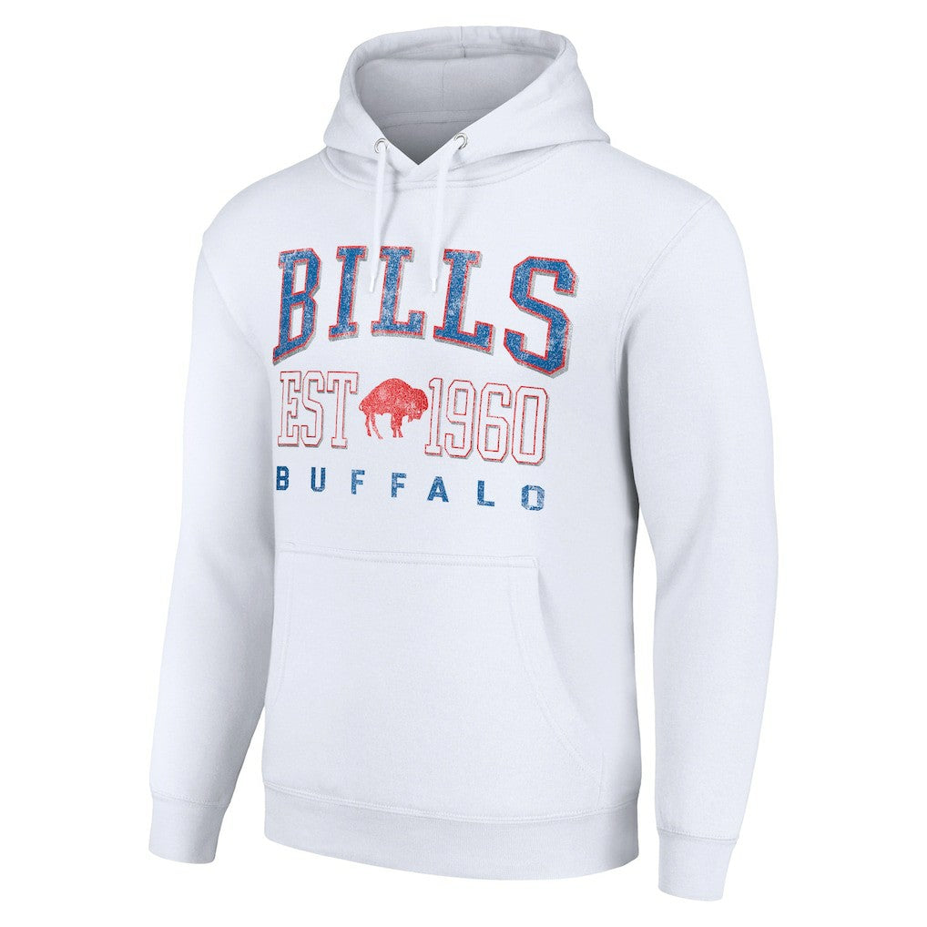 Buffalo Bills Starter Unisex Throwback Logo Pullover Hoodie - White outlet