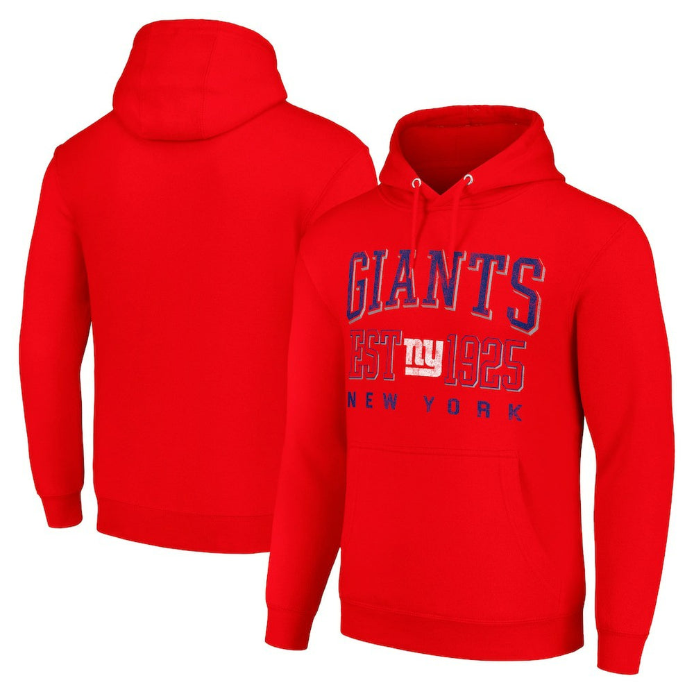 New York Giants Starter Unisex Throwback Logo Pullover Hoodie - Red discount