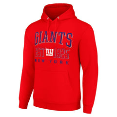 New York Giants Starter Unisex Throwback Logo Pullover Hoodie - Red discount