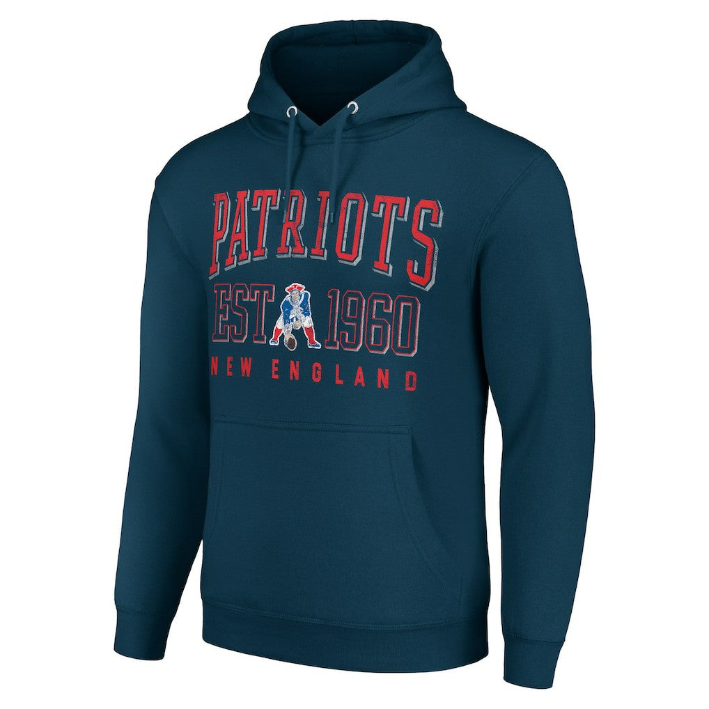 New England Patriots Starter Unisex Throwback Logo Pullover Hoodie - Navy for sale
