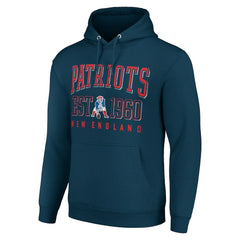 New England Patriots Starter Unisex Throwback Logo Pullover Hoodie - Navy for sale