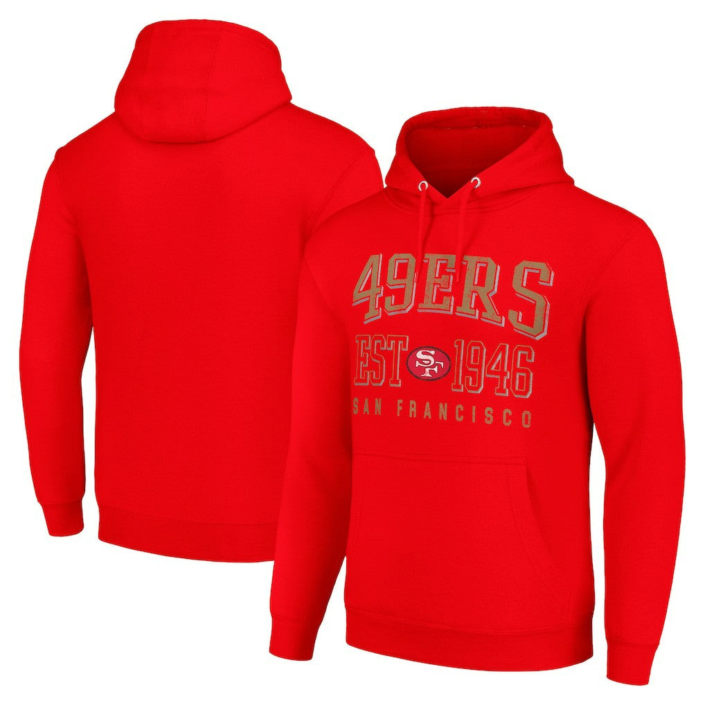 San Francisco 49ers Starter Unisex Throwback Logo Pullover Hoodie - Red discount
