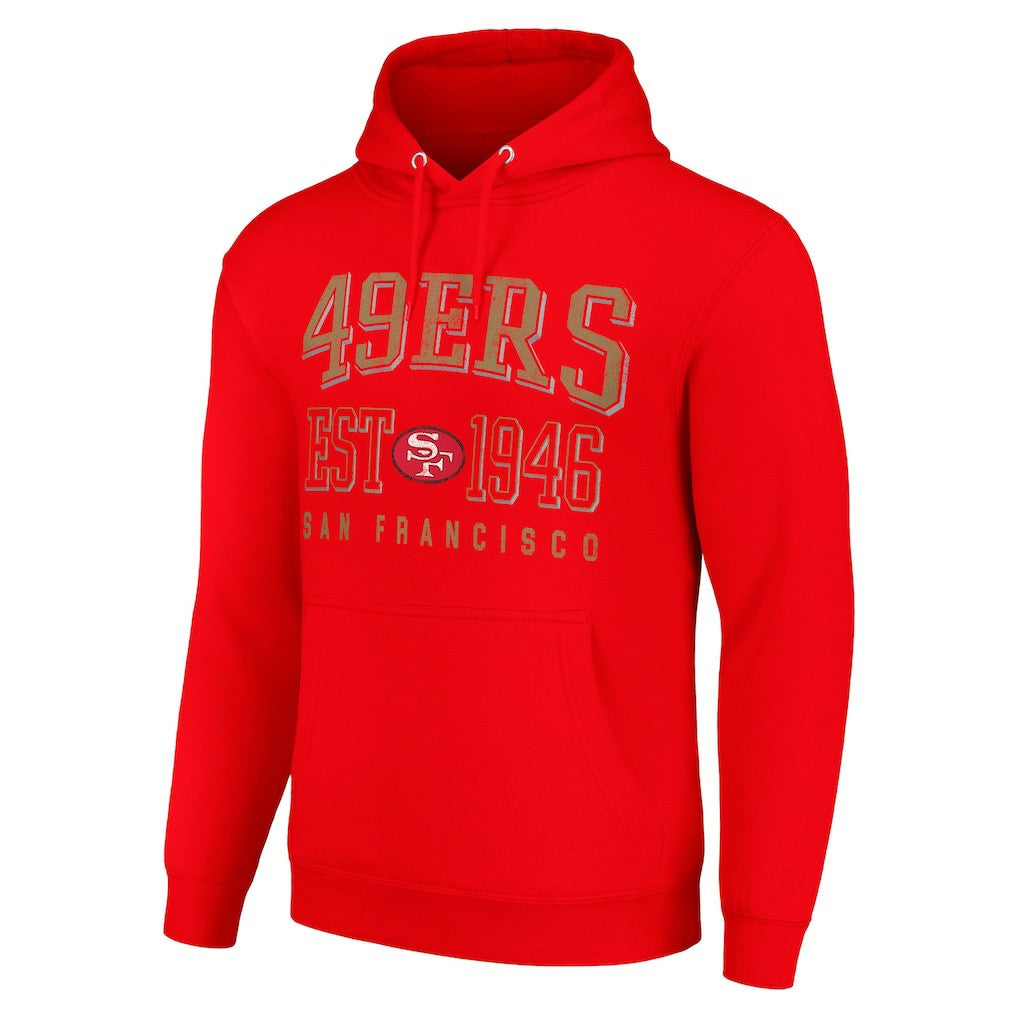 San Francisco 49ers Starter Unisex Throwback Logo Pullover Hoodie - Red discount