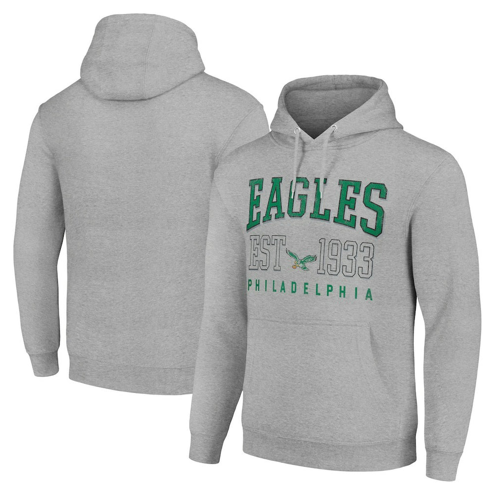 Philadelphia Eagles Starter Unisex Throwback Logo Pullover Hoodie - Heather Gray sale