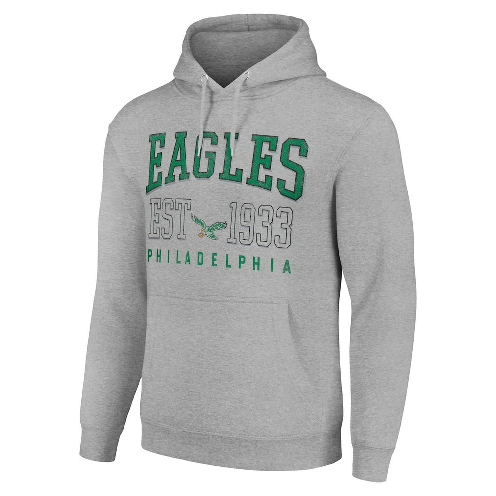 Philadelphia Eagles Starter Unisex Throwback Logo Pullover Hoodie - Heather Gray sale