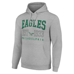 Philadelphia Eagles Starter Unisex Throwback Logo Pullover Hoodie - Heather Gray sale