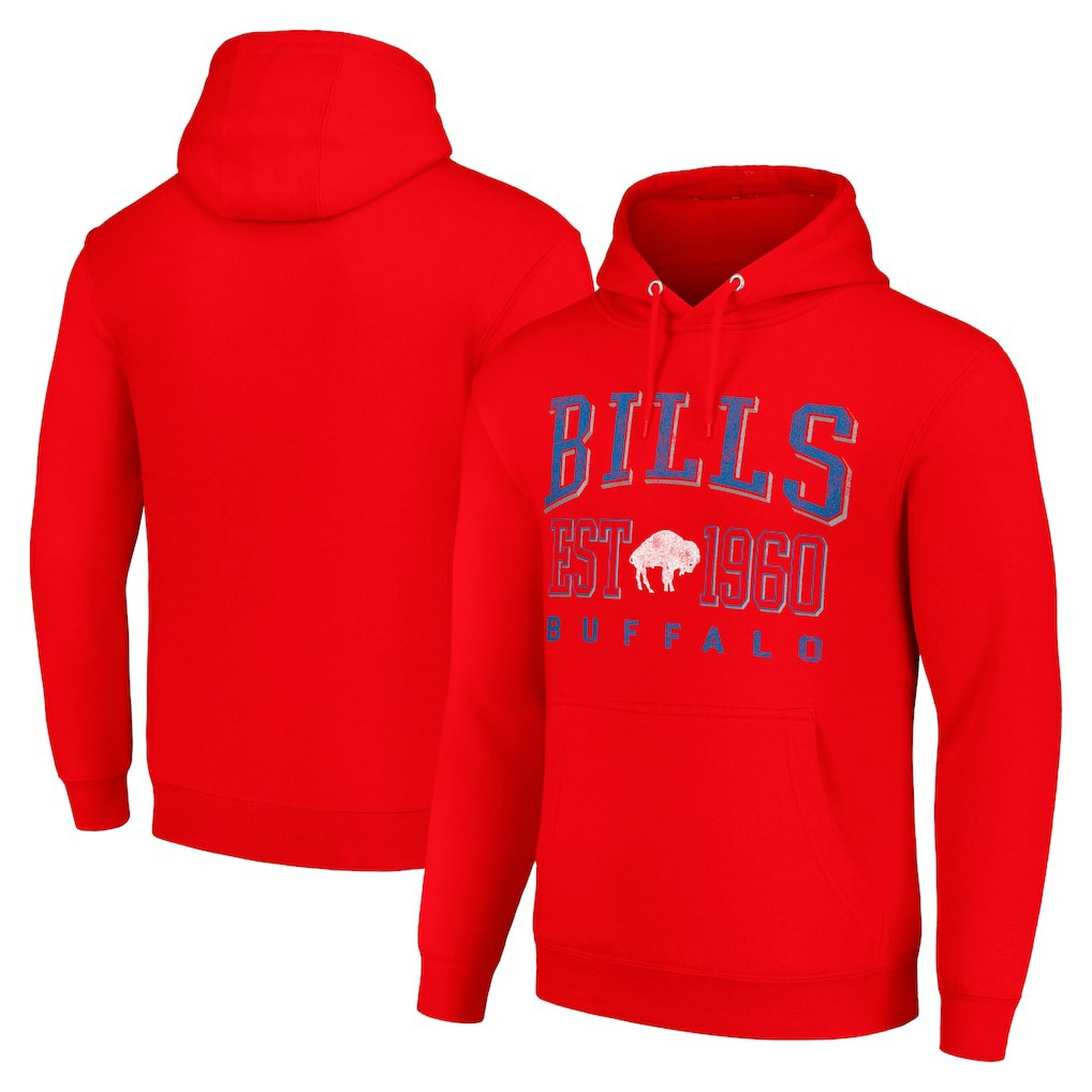 Buffalo Bills Starter Unisex Throwback Logo Pullover Hoodie - Red sale