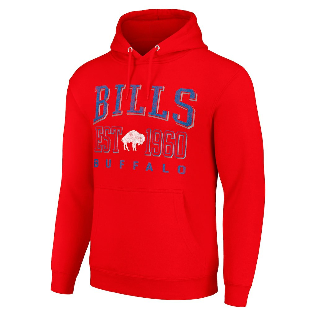 Buffalo Bills Starter Unisex Throwback Logo Pullover Hoodie - Red sale