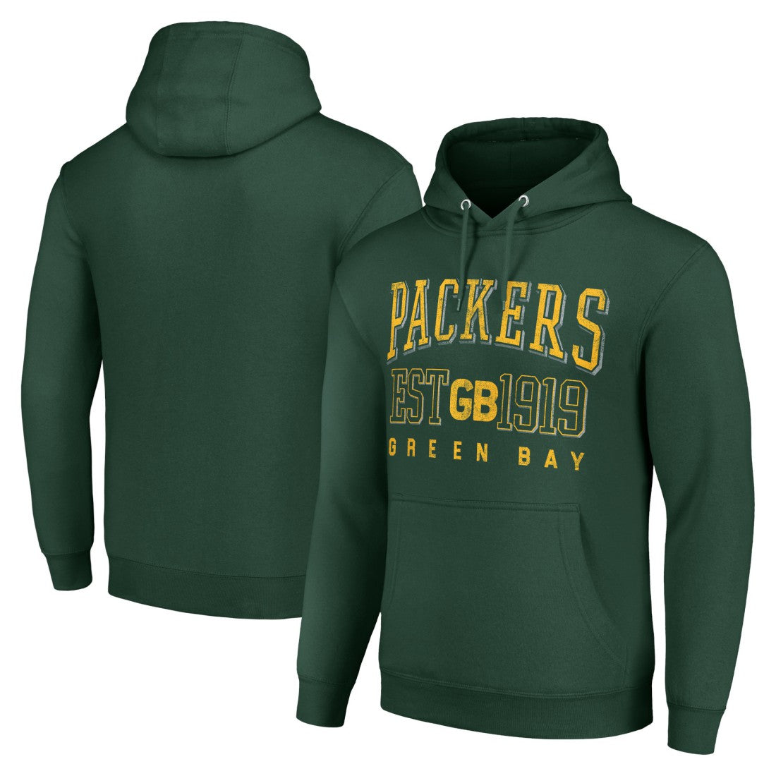 Green Bay Packers Starter Unisex Throwback Logo Pullover Hoodie - Green for sale