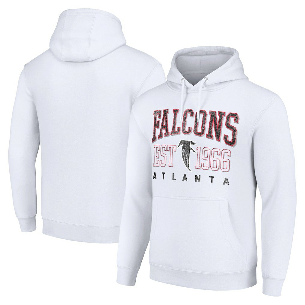 Atlanta Falcons Starter Unisex Throwback Logo Pullover Hoodie - White cheap