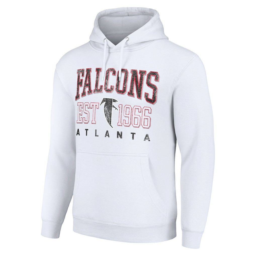 Atlanta Falcons Starter Unisex Throwback Logo Pullover Hoodie - White cheap