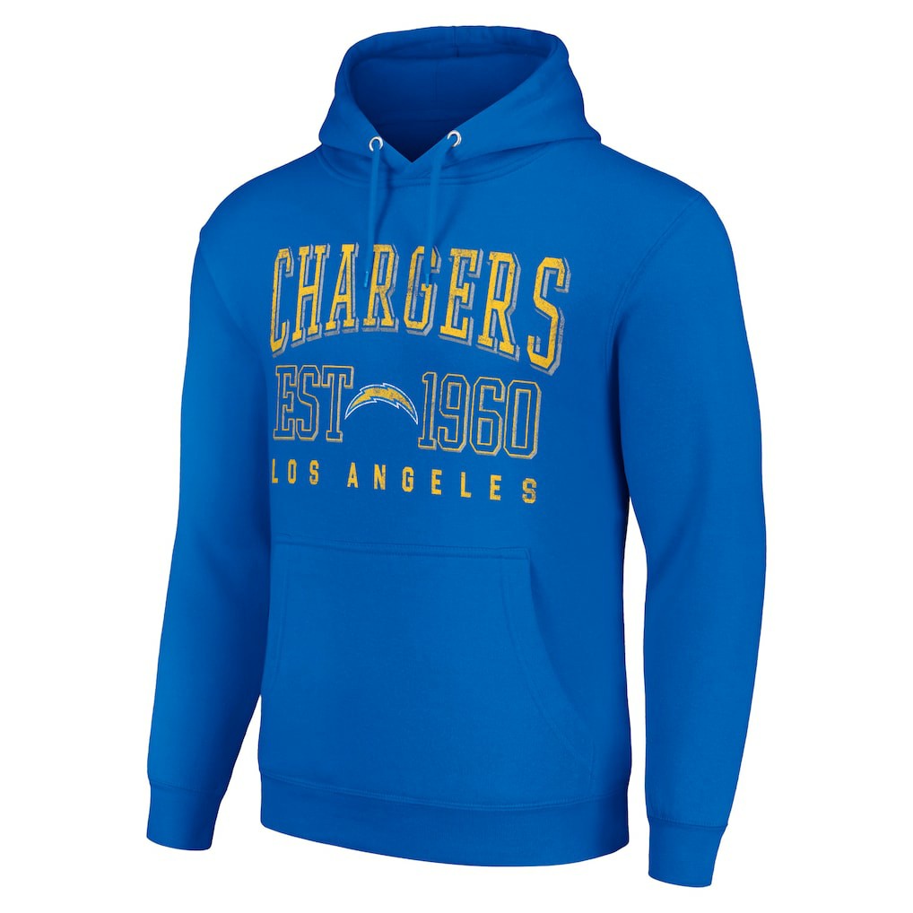 Los Angeles Chargers Starter Unisex Throwback Logo Pullover Hoodie - Royal on sale
