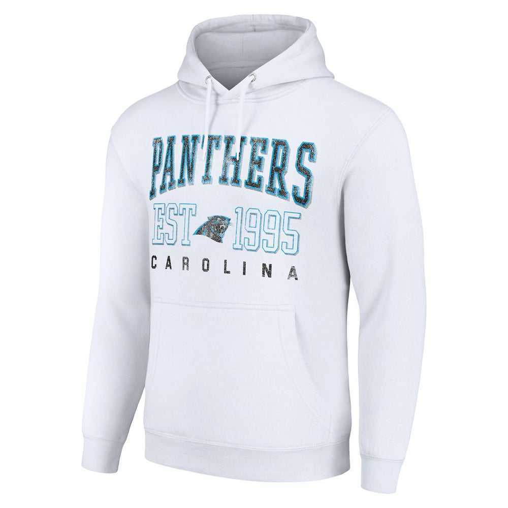 Carolina Panthers Starter Unisex Throwback Logo Pullover Hoodie - White on sale
