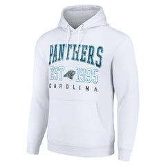 Carolina Panthers Starter Unisex Throwback Logo Pullover Hoodie - White on sale