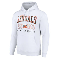 Cincinnati Bengals Starter Unisex Throwback Logo Pullover Hoodie - White cheap