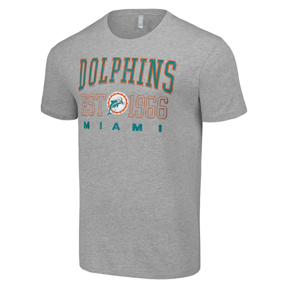 Miami Dolphins Starter Throwback Logo T-Shirt - Heather Gray discount